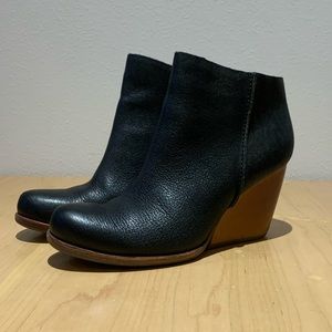 Kork Ease "Natalya" Wedge Ankle Boot, Black, Women's 6.5